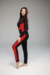 Женская пижама пожама SweetJama Desire Stripe с карманом на попе М черная - изображение 7
