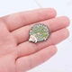 Значок BROCHE брошь бижутерия Животные Ёжик с листьями разноцветный BRGV113296 - изображение 6