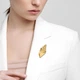 Брошь BROCHE бижутерия из стали Море Раковина золотистая BRBF114943 - изображение 2
