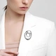 Брошь из стали BROCHE бижутерия Модерн Энигма серебристая BRBF114993 - изображение 2