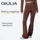 Женские леггинсы клеш Giulia Flexing leggins "Faboluose" XY492 M Brown-coffee, бесшовные лосины, эластичные для спорта - изображение 1