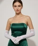 Високі напівпрозорі рукавички зі стразами Honey Fashion Accessories XS/S/M білий (7-72) - изображение 1