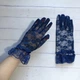 Рукавички жіночі мереживні короткі з оборкою вечірні Honey Fashion Accessories S/M/L синій (7-14) - изображение 5