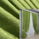 Комплект готовых штор VR-Textil Жаккард Мрамор Al1 № 1907ш Оливковый 200х290 см 2 шт (32-327) - изображение 1