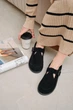 Жіночі замшеві туфлі PARADIZE SHOES чорного кольору з пряжкою-регулятором збоку 40 розмір (устілка 26,6 см) - зображення 3