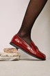 Женские элегантные лаковые кожаные туфли PARADIZE SHOES бордового цвета с декоративной пряжкой спереди 37 размер (стелька 24,5 см) - изображение 4