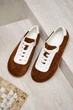 Женские замшевые кроссовки PARADIZE SHOES коричневого цвета на двухцветной подошве 40 размер (стелька 26,6 см) - изображение 6