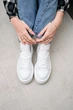 Женские демисезонные кеды PARADIZE SHOES из белой кожи на высокой подошве 38 размер (стелька 25,5 см) - изображение 4