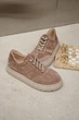Женские замшевые кроссовки PARADIZE SHOES темно-бежевого цвета 41 размер (стелька 27,3 см) - изображение 2
