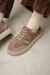 Женские замшевые кроссовки PARADIZE SHOES темно-бежевого цвета 41 размер (стелька 27,3 см) - изображение 5