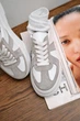 Женские кожа-замша кеды PARADIZE SHOES бело-серого цвета на высокой подошве 40 размер (стелька 26 см) - изображение 6