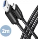 Кабель Axagon USB-C TO USB 3.2 2 м Black (BUCM3-AM20AB) - изображение 1