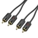 Аудiокабель 2хRCA/2xRCA 1.5 м HOCO UPA29 чорний - зображення 4