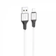 Кабель Hoco X86 Spear silicone charging data cable USB to Lightning (для iPhone 5 6 7 8 X) Белый - изображение 2