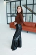 Жіночі брюки з еко-шкіри широкого крою на блискавці LadyLike 42 Чорний (ll2215180090361) - зображення 3