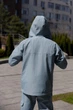 Костюм мужской Viter демисезонный из водоотталкивающей ткани куртка с капюшоном и штаны на манжетах голубой/2XL - изображение 2