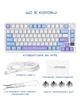 Клавиатура Royal Kludge M75 Wireless UA\RU\ENG Cherry Profile (Brown Switch) Taro Milk (RK-M75UARUENG-CHP-BS-TM) - изображение 5