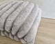 Плед-покрывало Koloco Королевский шарпей полоска 7 см 210х230 серый евро - изображение 6