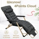 Шезлонг 4Points Cloud з подушкою-підголівником і матрацом розкладачка крісло садове лежак складаний для будинку дачі саду ТС - изображение 2