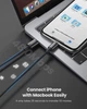 Кабель USB 2.0 Type-C M-Lightning M, 2.0м, чорний, Nickel Plating ABS Shell, US171 UGREEN - зображення 2