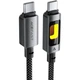 Кабель USB 2.0 Type-C M-M, 1.2 м 60W C21-03, aluminum alloy, color indicator, Black Acefast - изображение 1