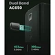 Wi-Fi адаптер UGREEN CM448 AC650 двухдиапазонный черный (LKMTR_802784) - изображение 7