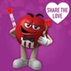 Драже M&M's Heart Chocolate Valentine's Day Candy Heart Cane 85г - зображення 4