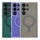 Чохол Premium TPU+PC Magnetic Matte Camera Lens with Magsafe для Samsung Galaxy S25 Ultra 5G (S938) Dark Purple - изображение 3