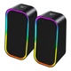 Комп'ютерні колонки Fantech GS304 Groove RGB підсвічування, Bluetooth V5.3, підключаються за допомогою USB та 3.5 мм TRS-роз'єму Black - зображення 1