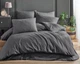 Постільна білизна євро Charlotte Stripe Satin Antrasit антрацит 4110 - зображення 1