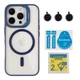 Чохол TPU+PC+Metal Stand Case with MagSafe and Camera Lenses для iPhone 16 Pro Max Dark Blue - изображение 1