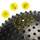 Мяч для фитнеса (фитбол) Cornix 65 см полумассажный Anti-Burst XR-0474 Black - изображение 3