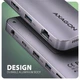 Хаб концентратор Axagon USB-C 10 Гбит/с GEN2COMBO 12-в-1 PD 100W Серый (HMC-12GM2) - изображение 12