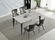 Стол NORMAN CERAMIC 140*90 Muie White глянец / Черный каркас Intarsio - изображение 4