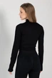 Женский лонгслив на молнии в рубчик Giulia Flex longsleeve "Bare" L96 L Black, спортивный лонгслив, из микрофибры, приталенный - изображение 3