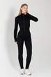 Женский лонгслив на молнии в рубчик Giulia Flex longsleeve "Bare" L96 L Black, спортивный лонгслив, из микрофибры, приталенный - изображение 6