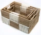 Корзина плетеная Hold&Home прямоугольная 30.5x20.5x16 см Бело‑бежевая (HW74793-2) - изображение 2