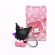 Коллекционный брелок-фигурка «Kawaii персонаж в чёрно-розовом костюме с бантом» — декоративный брелок для ключей и сумок - изображение 2