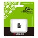 Карта пам'яті microSDXC (UHS-1) Kingston Canvas Select Plus Gen3 64Gb class 10 А1 - зображення 2