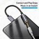 Кабель-перехiдник Baseus Type-C Male to 3.5mm Female Adapter L54 Deep Grey - изображение 6