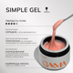 Гель для наращивания ногтей (прозрачный) Simple gel 001 Clear GA&MA (GÉMELY), 30 мл - изображение 8