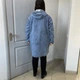 Кардиган женский джинсовый с капюшоном большой размер 58 голубой - изображение 7
