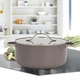 Кастрюля з кришкою Maestro MR-4009-24, Ø 24 см, 4,1 л, з керамічним покриттям та сталевими ручками - зображення 5