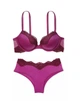 Комплект білизни Victoria’s Secret Push-up Малиновий 34B-S - изображение 1