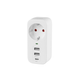 Мережевий адаптер 1 розетка/2USB-A/1Type-C із заземленням білий VF-AD1G2U1C-W Oncord Videx - изображение 1
