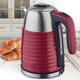 Електрочайник 1,7л 1850-2200W нержавіюча сталь (диск) червоний MR-051-RED Maestro - изображение 3