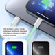 Кабель USB PD Type-C/Type-C ColorWay CW-CBPDCC061-G 3,0A 60W 1м зелений - изображение 6
