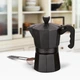 Кавоварка гейзерна 150мл (3 порції) алюмінієва MR-1666-3-BLACK Espresso Moka Maestro - изображение 3