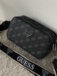 Женская сумка Guess эко-кожа с двумя независимыми отделениями плечевой ремень 130 см черная 21×13×8,5 см (Premium-A057) - изображение 1