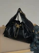 Сумка жіноча Chanel шкіряна 1 відділення бокові кишені на магнітах шнурок чорна 33×26×15 см (Premium-A132) - зображення 1